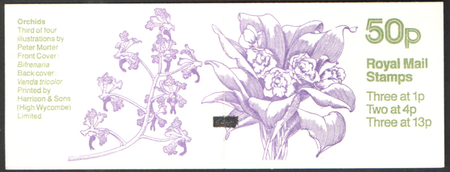 (image for) FB29 / DB9(29) + BMB Orchids No.3 50p Folded Booklet - Click Image to Close
